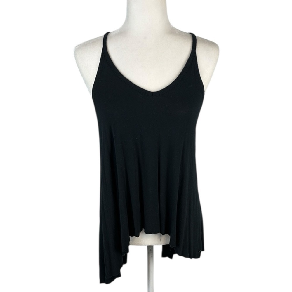 American Eagle Black V Tank Top Size S